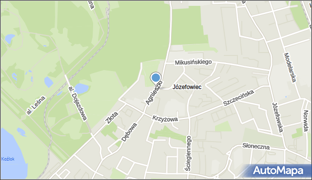 Katowice, Agnieszki, mapa Katowic