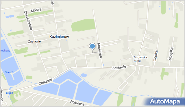 Kazimierów gmina Halinów, Agawy, mapa Kazimierów gmina Halinów