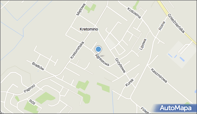 Kretomino, Agrestowa, mapa Kretomino