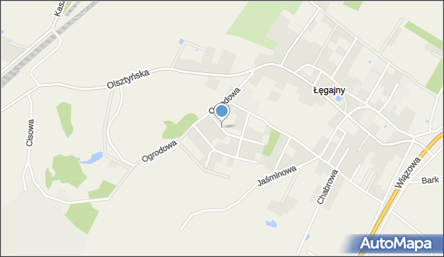 Łęgajny, Agrestowa, mapa Łęgajny