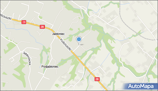 Limanowa, Agrestowa, mapa Limanowa