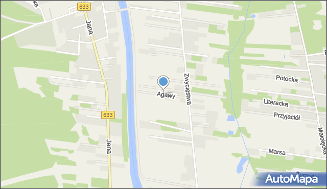 Nieporęt, Agawy, mapa Nieporęt