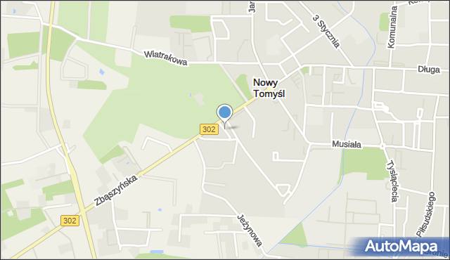 Nowy Tomyśl, Agrestowa, mapa Nowy Tomyśl