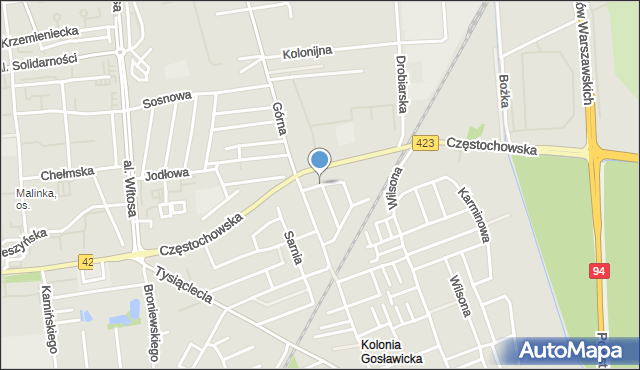 Opole, Agrestowa, mapa Opola