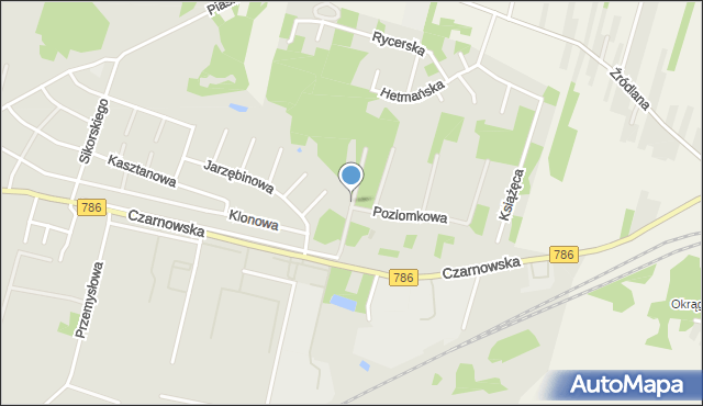 Piekoszów, Agrestowa, mapa Piekoszów