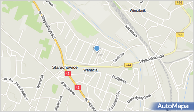 Starachowice, Agrestowa, mapa Starachowic