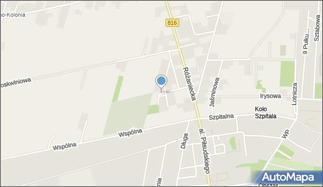 Suszno, Agrestowa, mapa Suszno