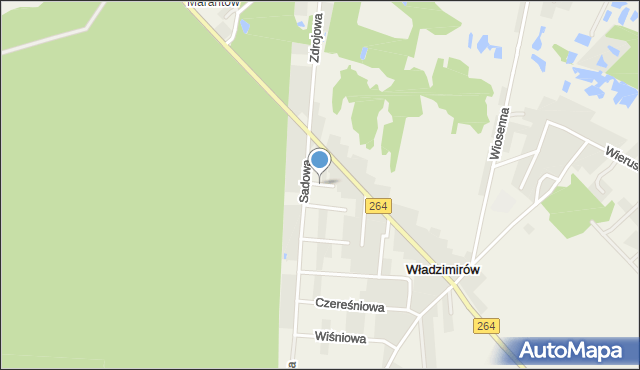 Władzimirów, Agrestowa, mapa Władzimirów