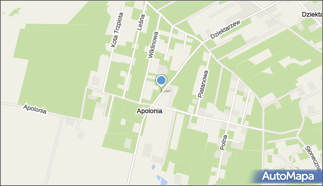 Apolonia, Akacjowa, mapa Apolonia