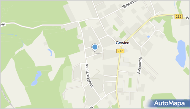 Cewice, Akacjowa, mapa Cewice