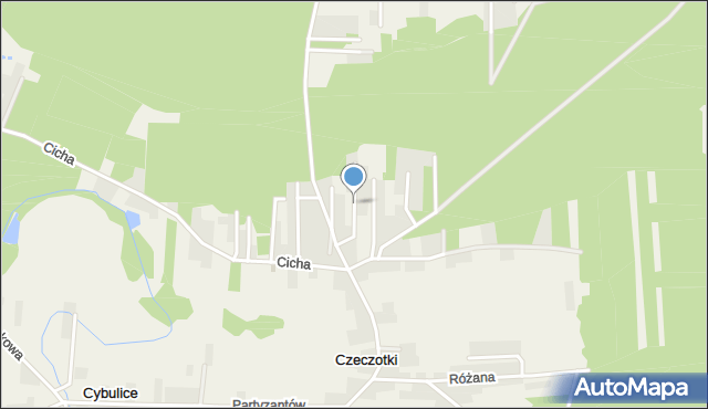 Czeczotki, Akacjowa, mapa Czeczotki