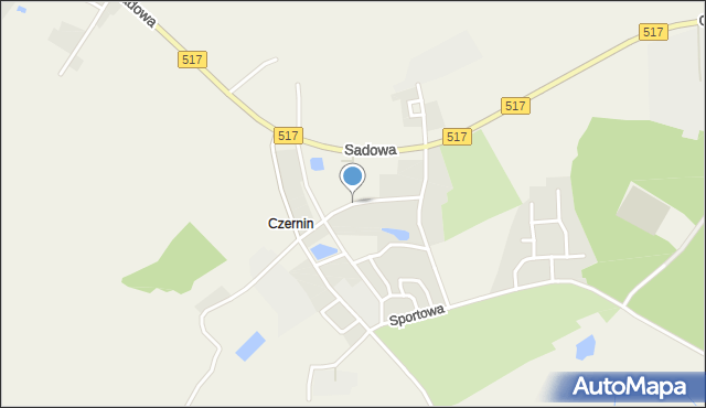 Czernin gmina Sztum, Akacjowa, mapa Czernin gmina Sztum