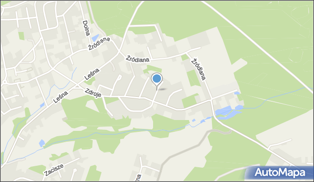 Czerwonak, Akacjowa, mapa Czerwonak