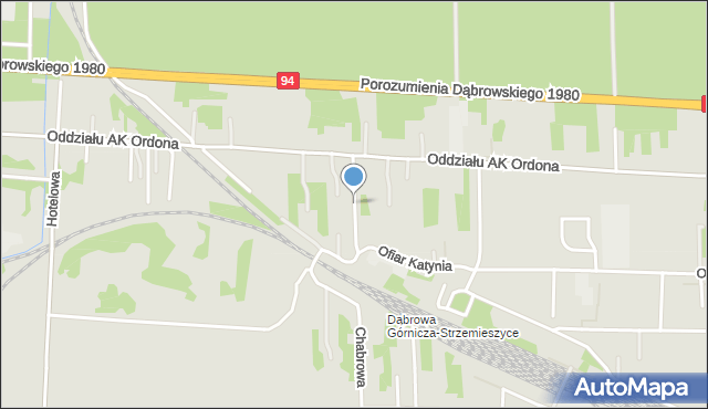 Dąbrowa Górnicza, Akacjowa, mapa Dąbrowa Górnicza