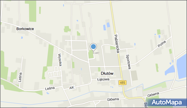 Dłutów, Akacjowa, mapa Dłutów