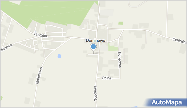 Dominowo, Akacjowa, mapa Dominowo