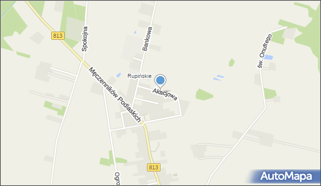 Drelów, Akacjowa, mapa Drelów