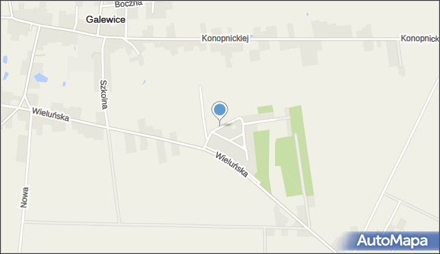 Galewice, Akacjowa, mapa Galewice