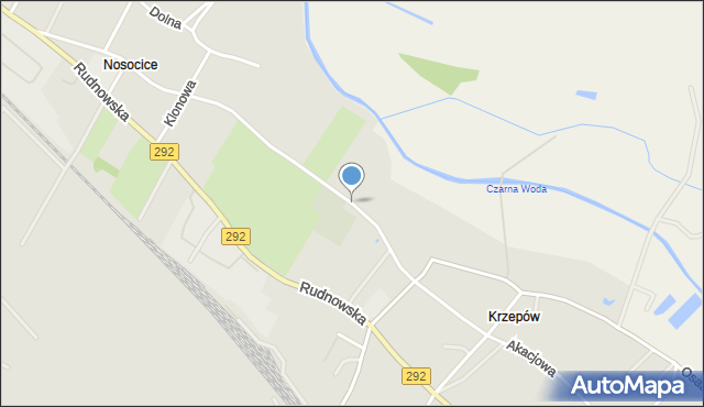 Głogów, Akacjowa, mapa Głogów