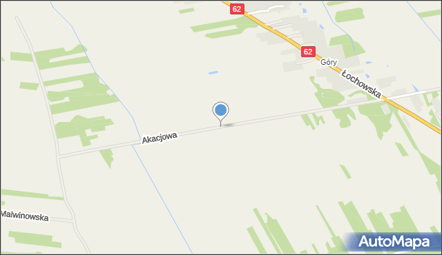 Gwizdały, Akacjowa, mapa Gwizdały