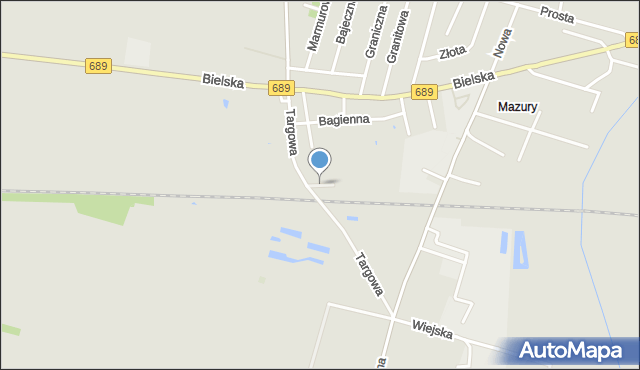 Hajnówka, Aksamitna, mapa Hajnówka