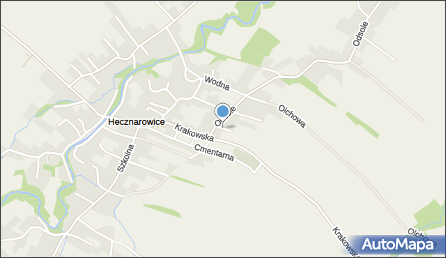 Hecznarowice, Akacjowa, mapa Hecznarowice