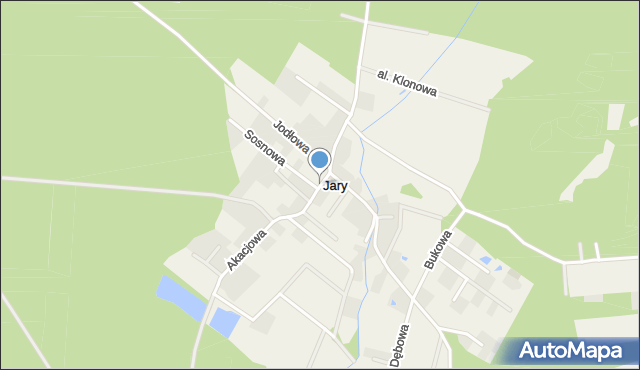 Jary, Akacjowa, mapa Jary