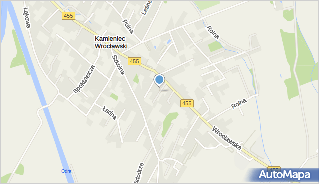 Kamieniec Wrocławski, Akacjowa, mapa Kamieniec Wrocławski