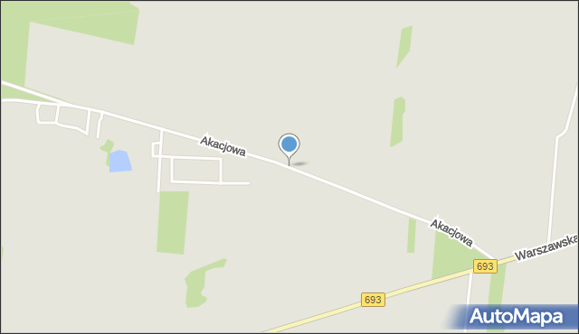 Kleszczele, Akacjowa, mapa Kleszczele