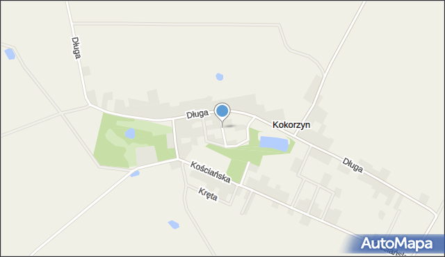 Kokorzyn, Akacjowa, mapa Kokorzyn