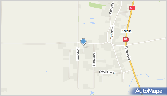 Kolnik, Akacjowa, mapa Kolnik