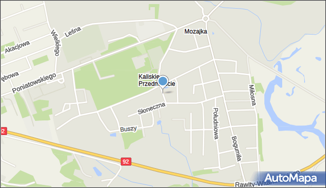 Koło, Akacjowa, mapa Koło