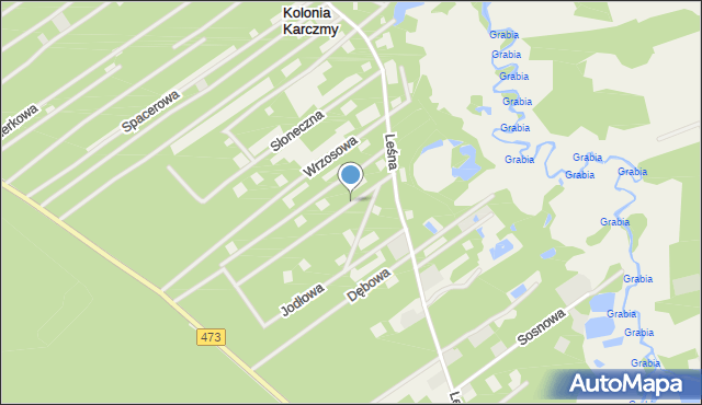Kolonia Karczmy, Akacjowa, mapa Kolonia Karczmy