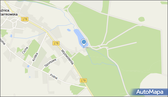 Kuźnica Czarnkowska, Akacjowa, mapa Kuźnica Czarnkowska