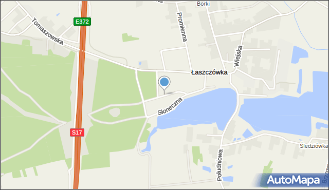 Łaszczówka, Akacjowa, mapa Łaszczówka