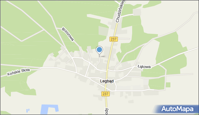 Legbąd, Akacjowa, mapa Legbąd