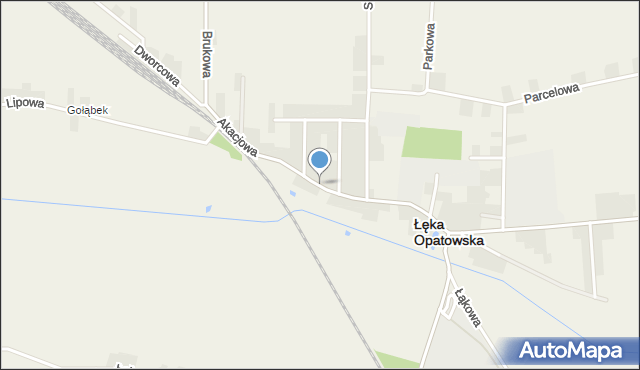 Łęka Opatowska, Akacjowa, mapa Łęka Opatowska