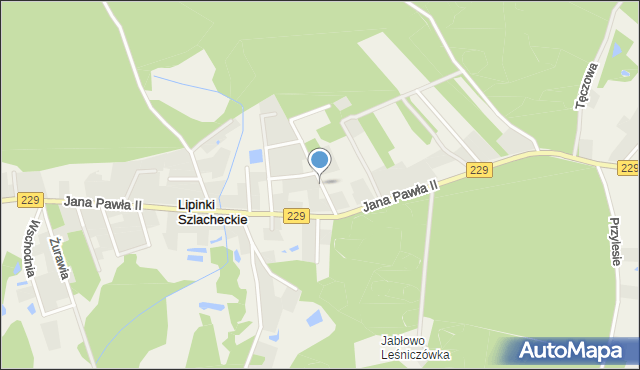 Lipinki Szlacheckie, Akacjowa, mapa Lipinki Szlacheckie