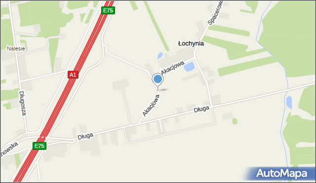Łochynia, Akacjowa, mapa Łochynia