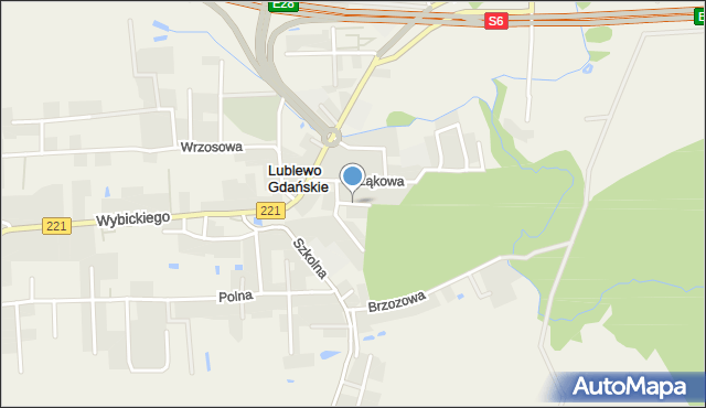 Lublewo Gdańskie, Akacjowa, mapa Lublewo Gdańskie