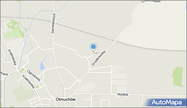Otmuchów, Akacjowa, mapa Otmuchów