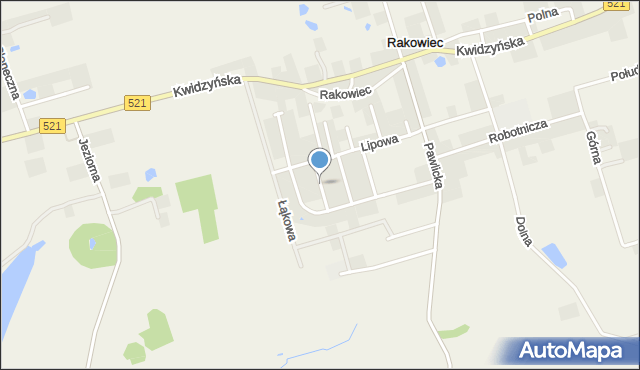 Rakowiec gmina Kwidzyn, Akacjowa, mapa Rakowiec gmina Kwidzyn