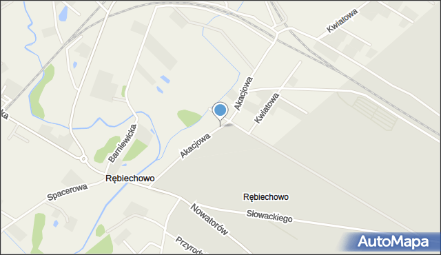 Rębiechowo, Akacjowa, mapa Rębiechowo