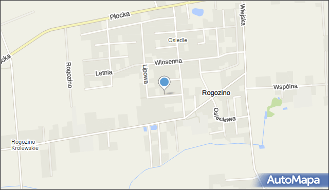 Rogozino, Akacjowa, mapa Rogozino