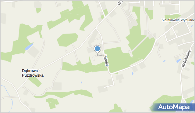 Sierakowice powiat kartuski, Akacjowa, mapa Sierakowice powiat kartuski