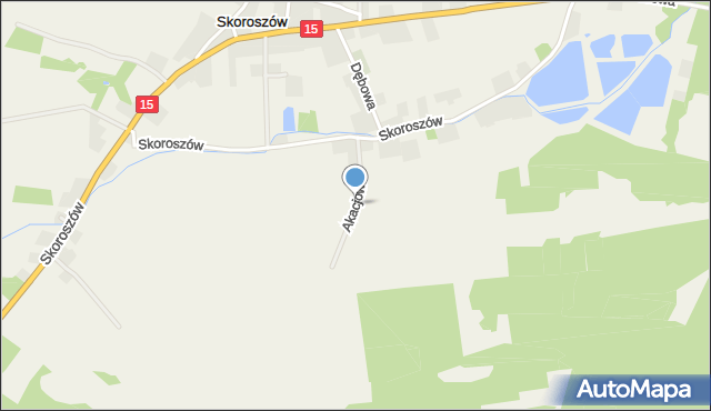 Skoroszów gmina Trzebnica, Akacjowa, mapa Skoroszów gmina Trzebnica