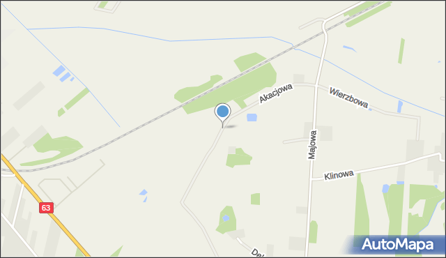 Stok Lacki-Folwark, Akacjowa, mapa Stok Lacki-Folwark