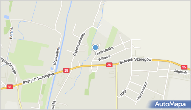 Świdnica, Akacjowa, mapa Świdnicy