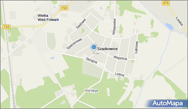 Szadkowice-Ogrodzim, Akacjowa, mapa Szadkowice-Ogrodzim