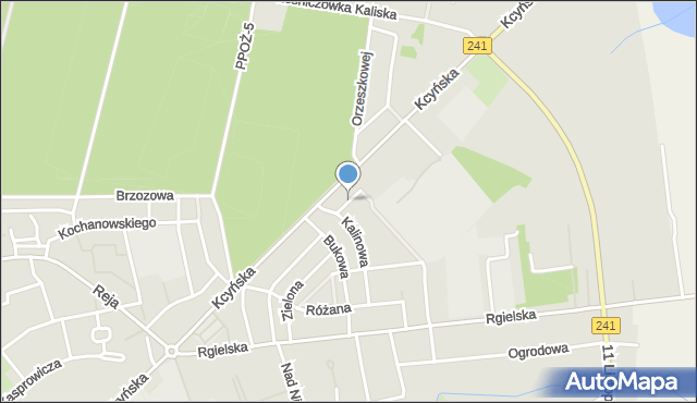 Wągrowiec, Akacjowa, mapa Wągrowiec